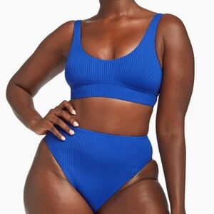 NEW Vitamin A Sienna Bikini Tank Top (S) & High Waist Bottoms (XS) in Lagoon